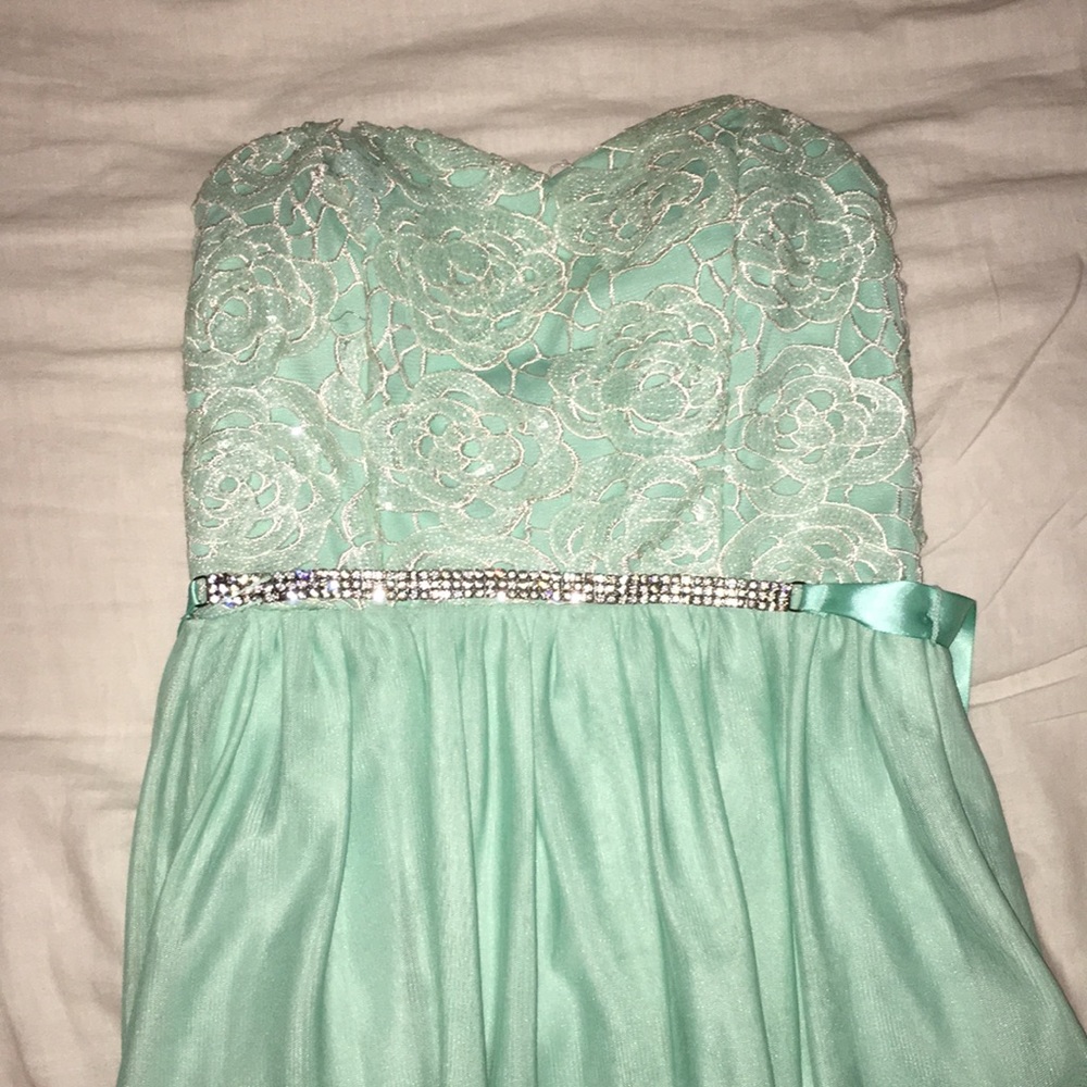 strapless blue homecoming dress WORN ONCE